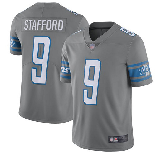 Detroit Lions Limited Steel Men Matthew Stafford Jersey NFL Football #9 Rush Vapor Untouchable->women nfl jersey->Women Jersey